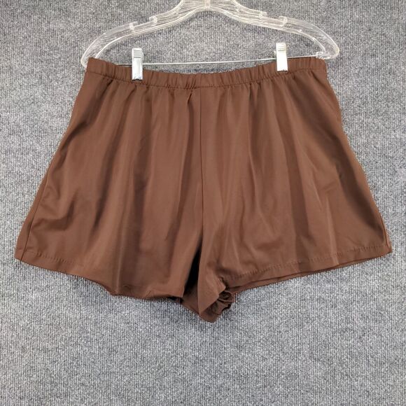 Maxine Womens Shorts Brown Size 16 Pull On Actual 31x2 Elastic Waist - Picture 3 of 13